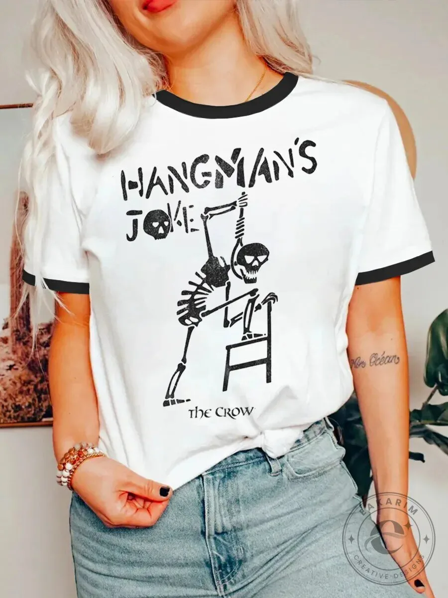 Hangman's Joke The Crow Skeleton Ringer T-Shirt